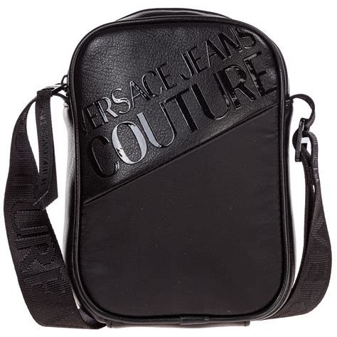 versace jeans couture crossbody bag black|versace crossbody bag men.